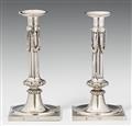 A pair of Augsburg silver candlesticks. Marks of Gottlieb Johann Biller, 1785 - 87. - image-1