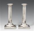 A pair of Mannheim silver candlesticks. Marks of Carl Ludwig Jung, ca. 1800. - image-1