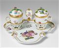 A Meissen porcelain tray with two covered cups - image-2