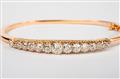 A Belle Epoque rose gold and diamond bangle - image-2