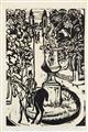 Ernst Ludwig Kirchner - Hauptallee im grossen Garten, Dresden. Verso: Mutter und Sohn (Probedruck) - image-1