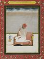 Four Rajasthani paintings of a raja. 19th/20th century and a reference book - image-2