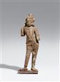 A North/Central Indian pink sandstone figure of a standing male figure. 10th/12th century - image-2
