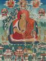 Zwei thangkas mit der Darstellung des Gopaka und des Hva Shang. Tibet. 20. Jh. - image-1