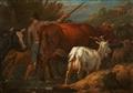 Pieter van Bloemen - Horses in a Landscape Shepherd with his Flock - image-2