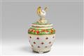 A Berlin KPM porcelain box with a dove-form finial - image-1