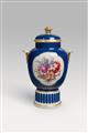 A Berlin KPM porcelain vase and cover with Berlin blue ground - image-2