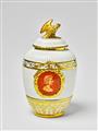 A fluted Berlin KPM porcelain potpourri jar with Classical busts - image-2