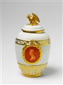 A fluted Berlin KPM porcelain potpourri jar with Classical busts - image-1