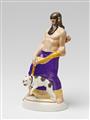 A Berlin KPM porcelain figure of an Assyrian man with a dog - image-2
