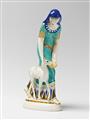 A Berlin KPM porcelain figure of an Egyptian lady with a deer - image-1