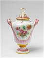 A Berlin KPM porcelain potpourri vase with naturalistic flowers - image-1