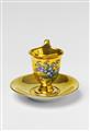 A Berlin KPM porcelain cup and saucer with forget-me-not decor - image-1