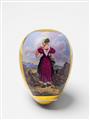 A Russian porcelain Easter egg with figures in folk costume - image-2