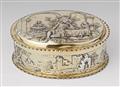 A Baroque parcel gilt Augsburg silver box - image-1