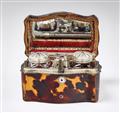 A miniature silver and tortoiseshell writing necessaire - image-1