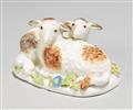 A Meissen porcelain model of two sheep - image-2