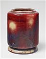 A cylindrical copper-red feldspar glazed stoneware vase - image-2