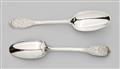 A pair of Augsburg silver spoons made for Reichabt Konstantin Müller von Salem - image-1