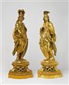 A pair of French gilt bronze statues of Mars and Minerva - image-1