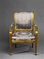 A gilt beechwood Empire fauteuil - image-1
