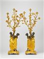 A pair of large French ormolu candelabra in the Louis XVI taste - image-2