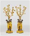 A pair of large French ormolu candelabra in the Louis XVI taste - image-1