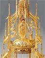 A large Ghent silver gilt Gothic Revival monstrance - image-2