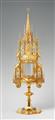 A large Ghent silver gilt Gothic Revival monstrance - image-1