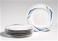 A set of six Meissen porcelain dinner plates by Henry van de Velde - image-1