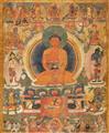 A Southwest Tibetan or Ladakh thangka of Buddha Amitabha. 19th century - image-1