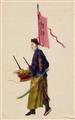 Tingqua . Canton. 19th century - An album with eleven paintings depicting warriors - image-3
