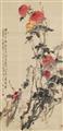 Nach Zhong Zhengshan - Zwei Malereien. Tusche und Farben auf Papier. Aufschrift, zyklisch datiert yimao (1975), bez.: Zhengshan und Siegel: Zhong und Zhengshan. a) Vogelpaar und Bambus; b) Päonien. (2) - image-1