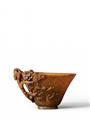A good small rhinoceros cup. 18th/19th century - image-1