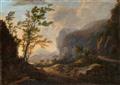 German School 18th century - Two Mountain Landscapes with Travellers - image-2