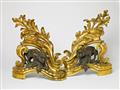 A pair of large French Napoléon III ormolu chenet - image-1