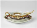 A Berlin KPM porcelain sauce boat and spoon from a royal dinner service - image-1