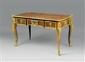 A mid-19th century Louis XIV style marquetry bureau plat - image-2