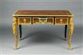 A mid-19th century Louis XIV style marquetry bureau plat - image-4