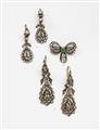 A pair of silver and diamond pendant earrings - image-2
