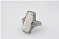 A Belle Epoque platinum and opal ring - image-1