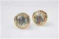 A pair of 18k gold Op Art clip earrings - image-1