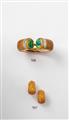 A pair of 18k gold and mandarin garnet earrings - image-2