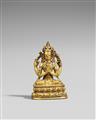 A gilt copper alloy figure of Shadakshari Avalokiteshvara. 18th/19th century - image-1