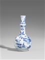 A blue and white bottle vase. Chongzhen period (1628-1644) - image-1