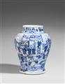 A blue and white 'boys' jar. Kangxi period (1662-1722) - image-2