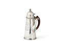 A Queen Anne silver coffee pot - image-1