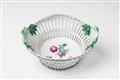 A Berlin KPM porcelain basket with a tri-coloured bouquet - image-1