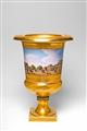An important Berlin KPM krater-form vase with a view of Unter den Linden - image-2