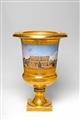 An important Berlin KPM krater-form vase with a view of Unter den Linden - image-1
